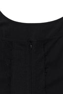 HOOK AND EYE LAYERED LONG DRESS IN BLACK image 18