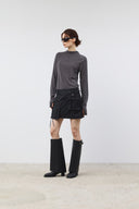 TWO WAY CARGO MINI SKIRT IN BLACK image 10