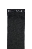 SHEER GLITTER CREW SOCKS IN BLACK image 7