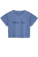 PIGMENT LOGO CROP TOP IN POWDER BLUE image 5