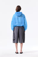 BACK LOGO HOODY WINDBREAKER FOR WOMEN IN BLUE image 8