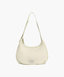 CLASSIC LOGO ROUND SHOULDER BAG IN LIGHT BEIGE image 9