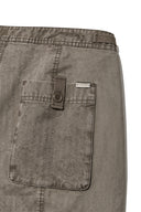 PATCH POINT WASHED COTTON PANTS IN BROWN image 19