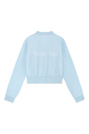 BACK LOGO SEE THROUGH CARDIGAN FOR WOMEN IN LIGHT BLUE image 14