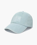 DENIM WASHING CLASSIC LOGO COVERED CAP IN LIGHT BLUE image 7