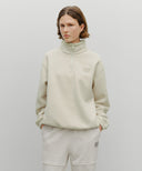 CLASSIC LOGO HALF NECK FLEECE SWEATSHIRT IN IVORY image 12