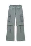 PIGMENT DYED CARGO PANTS FOR WOMEN IN LIGHT GRAY image 3