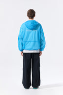 BACK LOGO HOODY WINDBREAKER FOR MEN IN CHARCOAL GREY image 8
