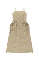 STRAP DETAIL SLEEVELESS UTILITY DRESS IN CHARCOAL GREY image 11