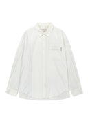 MIXED PANEL OVER FIT SHIRT IN WHITE image 1