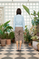 BACK LOGO SEE THROUGH CARDIGAN FOR WOMEN IN LIGHT BLUE image 7