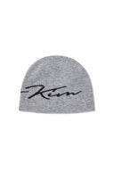 MATIN LOGO SCRIPT BEANIE IN GRAY image 2