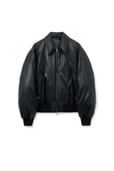 FAUX LEATHER DOWN JUMPER FOR MEN IN BLACK image 2