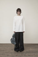 TUCK POINT LONG SLEEVE TOP FOR WOMEN IN WHITE image 5