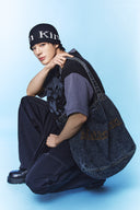 MATIN STITCH DENIM SHOULDER BAG IN BLACK image 1