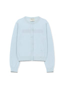 BACK LOGO SHEER CARDIGAN FOR WOMEN IN LIGHT BLUE image 11