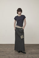 TWIST POINT SLIM TOP IN DARK NAVY image 9