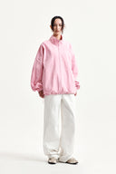 BACK LOGO HIGH NECK JUMPER IN PINK image 10