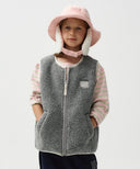 ENFANT CLASSIC LOGO FLEECE VEST IN GRAY image 1