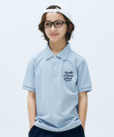 KIDS PK COLLAR TEE IN BLUE image 1