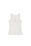 PINTUCK SLEEVELESS TOP IN WHITE image 5