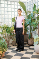 STITCH POINT SMALL LOGO TOP IN PINK image 18
