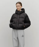 W REGULAR LOGO HOODED CROP DOWN JACKET IN BLACK image 15