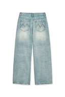 HEAVY DESTROYED DENIM PANTS IN LIGHT BLUE image 13