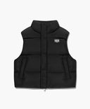 W CLASSIC LOGO CROP DOWN VEST IN BLACK image 6