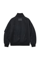 HIGH NECK BUTTON POINT ZIP UP JUMPER IN BLACK image 13