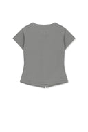 SIDE SHIRRING BUTTON TOP IN GRAY image 13