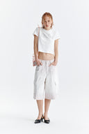 PATTERN ARTWORK LOGO CROP TOP IN WHITE image 9