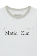 TONAL RIB LOGO CROP TOP IN WHITE image 13