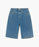 W LONG BERMUDA DENIM PANTS IN LIGHT BLUE image 6