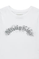 MATIN KIM ARCH LOGO CROP TOP IN WHITE image 4