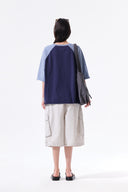 RAW EDGE RAGLAN TOP IN NAVY image 9
