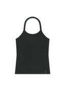 LABEL DETAIL HALTER TANK TOP IN BLACK image 10