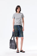 CARPENTER BERMUDA DENIM PANTS IN CHARCOAL GREY image 10
