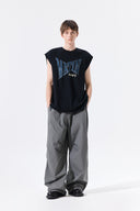 RAW EDGE CUT OUT SLEEVELESS TOP FOR MEN IN BLACK image 19