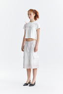 PATTERN ARTWORK LOGO CROP TOP IN WHITE image 6