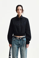 CROPPED EMBROIDERY BACK LOGO JUMPER IN STRONG BLACK image 12