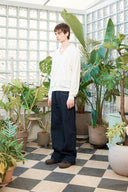 BACK LOGO SEE THROUGH CARDIGAN FOR MEN IN IVORY image 17