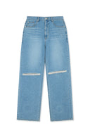 DISTRESSED DENIM PANTS FOR MEN IN BLUE image 2