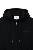BACK LOGO ESSENTIAL HOODY ZIP UP IN BLACK image 3