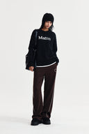 MATIN MIXED YARN KNIT PULLOVER IN DARK NAVY image 9