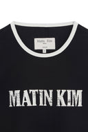 STUD LOGO RINGER TOP IN BLACK image 3