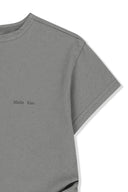 SIDE SHIRRING BUTTON TOP IN GRAY image 4