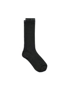 SHEER GLITTER CREW SOCKS IN BLACK image 6