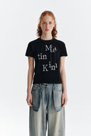 PATCHWORK GRAPHIC PRINTING LOGO TOP IN BLACK image 11