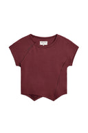 TWIST POINT SLIM TOP IN BURGUNDY image 1